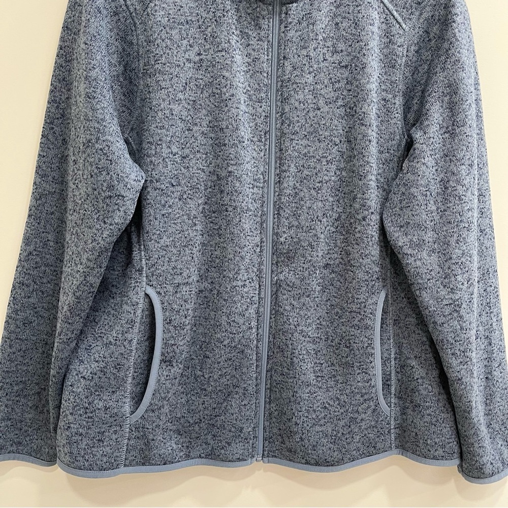 Eddie Bauer Radiator Fleece full zip jacket woman’s plus size 2XL gray/blue - Picture 3 of 9
